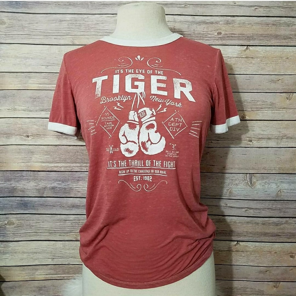 Lyric Culture "Eye of the Tiger" Ringer TShirt